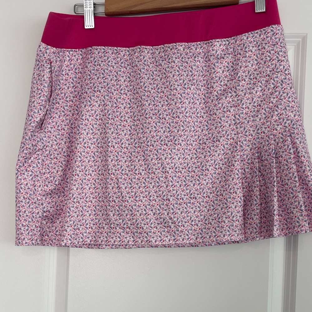 Chic Pink Patterned Mini Skirt